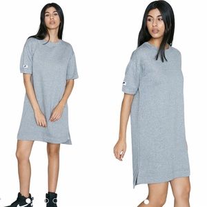 Nike Shortsleeve Sweatshirt Dress Gray Size S